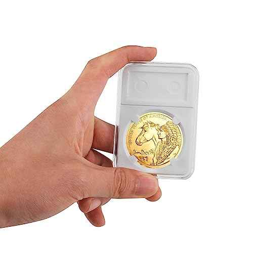 20-Pack Coin Slab Display Holder, Storage Case for Morgan, Peace, IKE Silver 38mm Dollar Coin, Organize Your Coin Collection with Clear Acrylic Cases