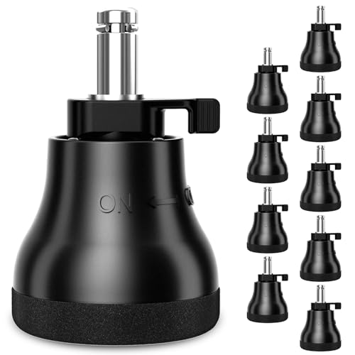 Bell Glides Replacement Office Chair Swivel Caster Wheels to Fixed Stationary Castors, Felt Pads with Anti-Slip Rubber Suit for Tile, Carpets and Hardwood Floors, Chair Feet Wheel Stopper 10pcs