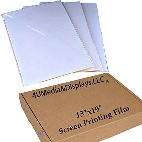 4UMedia&DisplayLLC -13"x19" Waterproof Inkjet Transparency Silk Screen Printing Film Paper 100 sheets