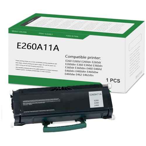 E260A11A Toner Cartridge Replacement for Lexmark E260 E360 E460 E462 E260d E260dn E260dt E260dtn E360d E360dn E360dt E360dtn E460d E460dn E460dw E460dtn E462dtn