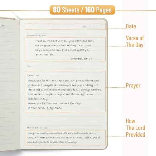 Mr. Pen- Prayer Journal for Women and Men, 8.4"x5.7", 80 Sheets, Light Beige, Bible Journal for Women, Prayer Journal for Woman, Christian Journals for Women