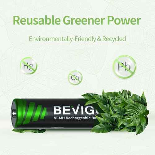 BEVIGOR Rechargeable AAA Batteries, 1100 mAh High Capacity, LSD Low Self Discharge Technology, 1.2V NiMH AAA Batteries,Telephone Batteries, Long-Lasting Triple AAA Rechargeable Batteries 16 Count