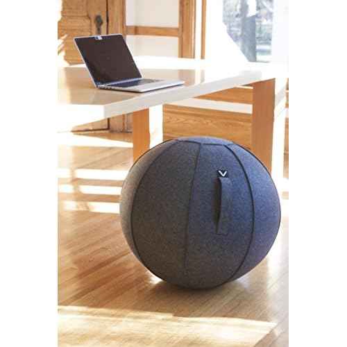 Vivora Luno Premium Ergonomic Sitting Ball Chair, Felt, Standard Size (22 to 24 inches), for Home Offices, Balance Training, Yoga Ball, Posture Improvement