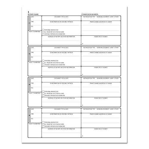 BookFactory Official Notary Journal/Log Book 168 Pages 8.5'' X 11'' 668 Entries 49 of 50 State Journal of Notarial Acts, Black and Burgundy Cover, Hardbound, (Made in USA)