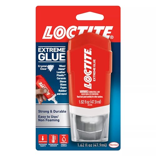 Loctite Extreme Glue, Clear, 1.62 fl oz Tube, 6 Pack - Strong All Purpose Glue for Wood, Metal, Leather, Crafts & Repair, Pastic, & More