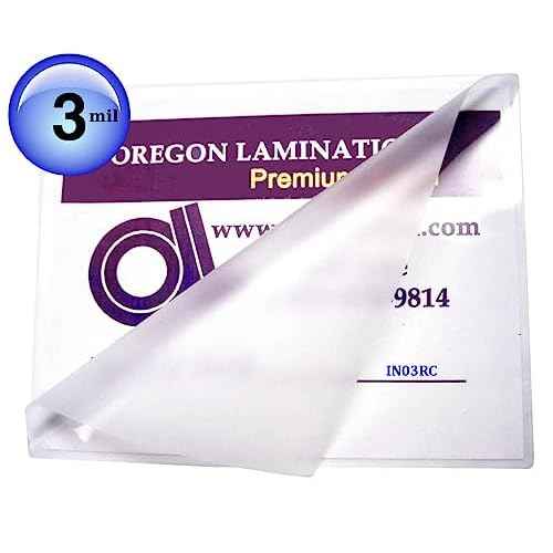 Oregon Lamination Heat Activated Laminating Pouches 3 Mil 6¡± x 9¡± [pk of 100] 152mm x 229mm x 75 microns Thick for Half Page 5.5 x 8.5 Size Sheets, Clear
