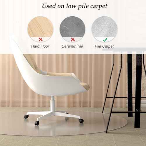 Non-Slip Office Chair Mat for Carpet, 35 x35Inches Clear Plastic Desk Mat for Rolling Chairs, Waterproof and Oil-Resistant, Anti-Fatigue Mat for Standing Desk