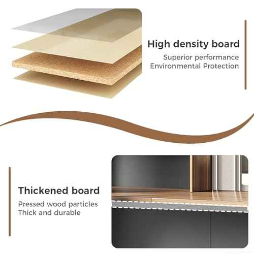 Modern L-Shaped Reception Desk with Hutch, Reception Counter Table, Lockable Drawer Door Cabinet, Office Wooden Computer Front Desk (European Oak+lron Gray-Right Cabinet, 71"L*24"W*41"H)