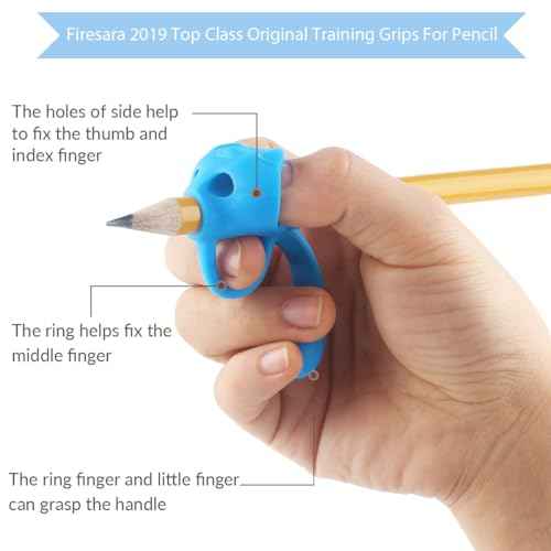 Firesara training grips for pencil, Original Training Grips Puppy Design Posture Correction for Kids Preschoolers Children Adults Special Needs Handwriting Aid for Lefties or Righties (3PCS)