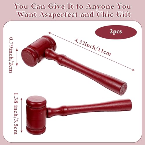 Mini Wooden Judge Gavel Set - Handcrafted Courtroom Mallets for Meetings & Auctions