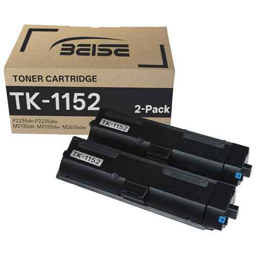 BEISE TK1152 Toner Cartridge Compatible for Kyocera ECOSYS M2135dn M2635dw P2235dn P2235dw M2135dw High Yield Set 3,000 Pages 2-Pack Replacement tk1152 Toner Cartridges 1T02RV0US0 Black