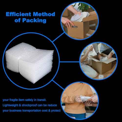 Bubble Pouches Wrap Bag 8 Inch x 10 Inch,30 Pcs Double Wall Thickening Shockproof Bubble Bags, Clear Bubble Out Bags Protective Bubble Pouch, Cushioning Bags for Moving, Shipping and Packing