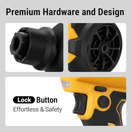 Cordless Air Pump Air Duster Compatible with Dewalt 20V Battery(Tool Only), Handheld Brushless Compressed Air Mattress Pump Air Blower w/ 3 Speeds & 7 Nozzles & 336MPH for Home Cleaning, Outdoor