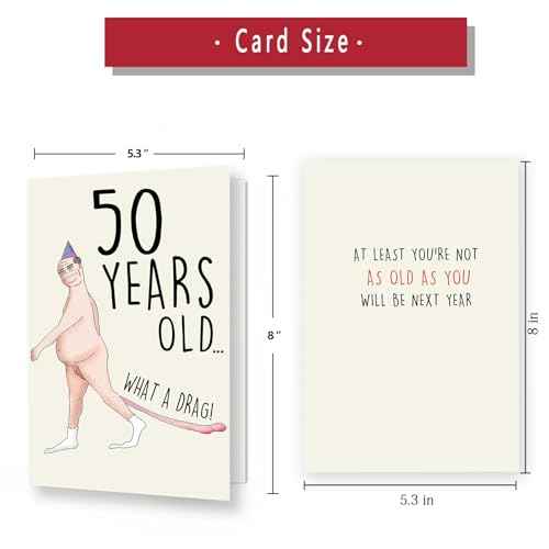 Funny 50th Birthday Card for Men Him, Happy 50 Year Old Birthday Gifts for Men Him, Happy 50th Birthday Card Gifts for Husband from Wife, 1974 Birthday Gifts for Men, 50th Bday Decorations for Men