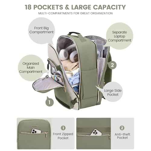 LOVEVOOK 40L Travel Backpack for Women & Men, Airline Approved Carry On Luggage with 3 Packing Cubes, TSA Overnight Bags, Waterproof Personal Item Bag, Weekender Essentials Backpacks fits 17" Laptop