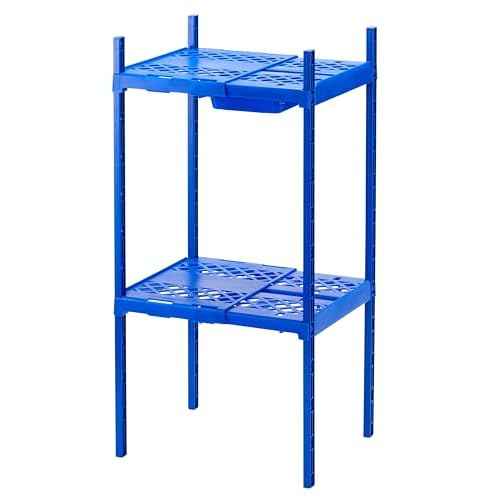 LockerMate Double Locker Shelf, Adjustable Width and Height to Fit Most School Lockers, Blue