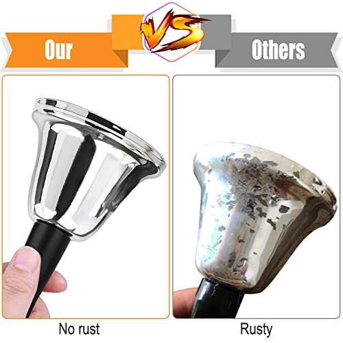 Joyberg 2 Pack Silver Hand Bell Set - Loud Classroom Dinner Alarm & Service Bell