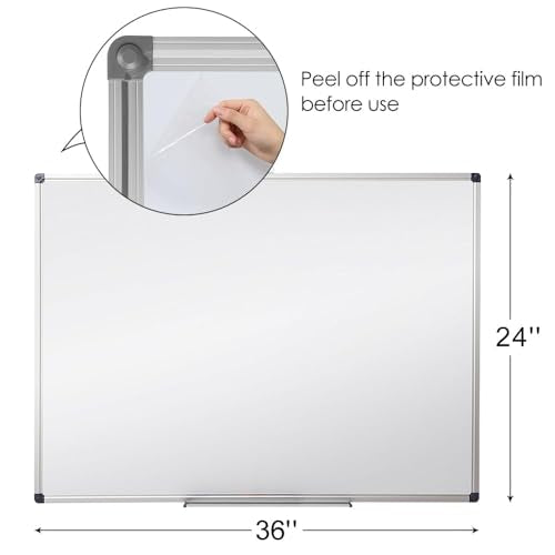 XIWODE Magnetic Dry Erase Board 24x36 Inches, Aluminum Frame Whiteboard for Wall, Durable Writing Surface for Office, Classroom & Home Use