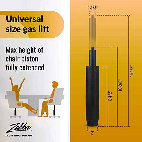 Office Chair Gas Cylinder Replacement Kit, Heavy Duty Class 4 Hydraulic Piston for Desk and Gaming Chairs, Kit Includes Removal Tool, Gloves, Universal Fit Gas Cylinder