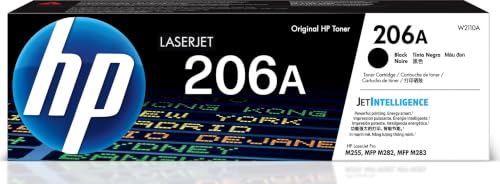 HP 206A Black Toner Cartridge for LaserJet Pro M255, M282, M283 - 1 Pack