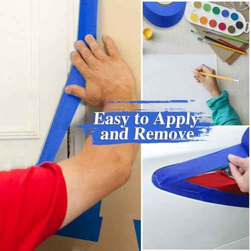 Painters Tape 2 Inch Wide, 10-Packs Blue Painters Tape for General Purpose Use, 2 Inches X 55 Yards X 10 Rolls, 550 Yards in Total