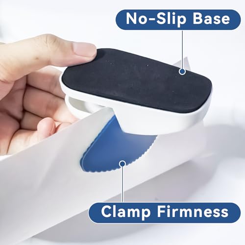 Desk Paper Holder Stand for Reading and Typing, Portable Document Clamp, Blue