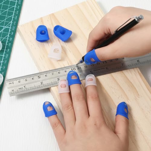 Silicone Finger Protectors for Sewing & Embroidery - 16 Pcs, Multiple Sizes