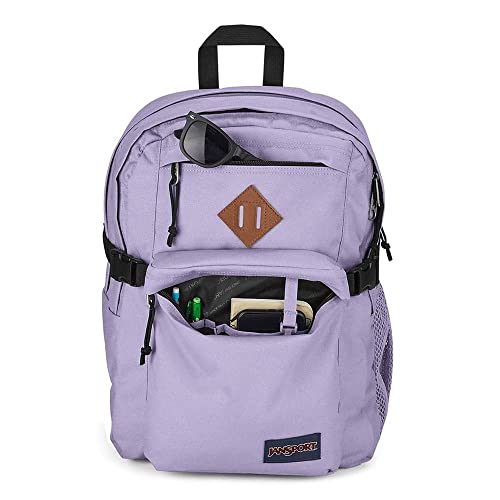 JanSport Main Campus Backpack - Pastel Lilac, 15-Inch Laptop & Water Bottle Pockets