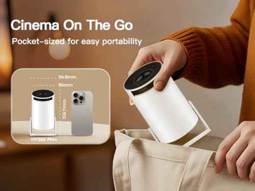 [Built-in Apps & 2025 Upgraded] Mini Projector with Wi-Fi 6 & Bluetooth 5.4, 1080P 4K Support Full HD, Auto Keystone 360° Portable Home Cinema Smart Projector for iOS/Android OptiBarrel 500