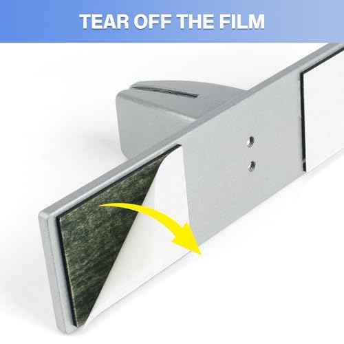 4 Packs Sneeze Guard Clamp Bracket, Sneeze Guard Shield Base for Countertop, Stick On Heavy Duty Aluminum Partition Guard Clip, Panel Support Clamp Stand for Clear Acrylic Desktop Counter Reception