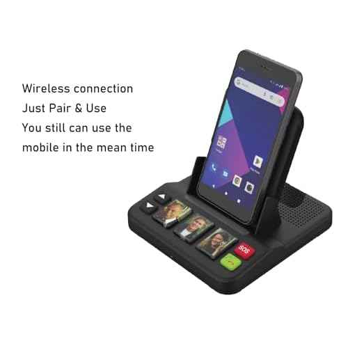 VOCA Cell Phone Station Pro with 3 Photo Speed?Dial Buttons | Emergency Calling, Hands?Free Speaker, Simple Setup & Easy to Use