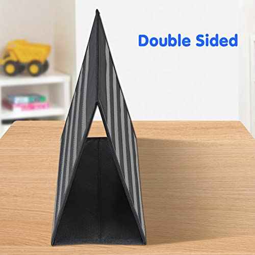 EAMAY Desktop Pocket Chart, Tabletop Teaching Classroom Pocket Charts Double-Side and self-Standing Pocket Chart for Kindergarten, Home Use or Classroom (Black)
