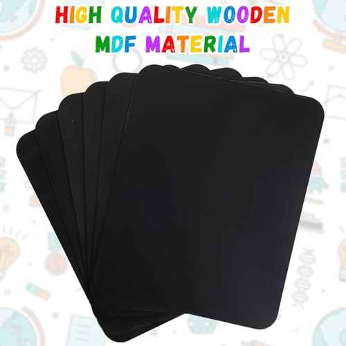 12 Pcs Chalk Board 9.5" x 12" Frameless Chalkboard for Kids Mini Wooden Chalk Board Small Chalkboard Signs Student School Supplies for Kids Classroom Home Office Restaurant