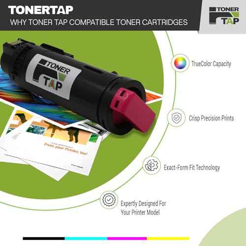 TonerTap Phaser 6510 Toner Cartridge 4-Pack Compatible for Xerox Phaser 6510, Workcentre 6515, Replacement for Xerox Toner 106R03477 106R03478 106R03479 106R03480 Extra High Yield