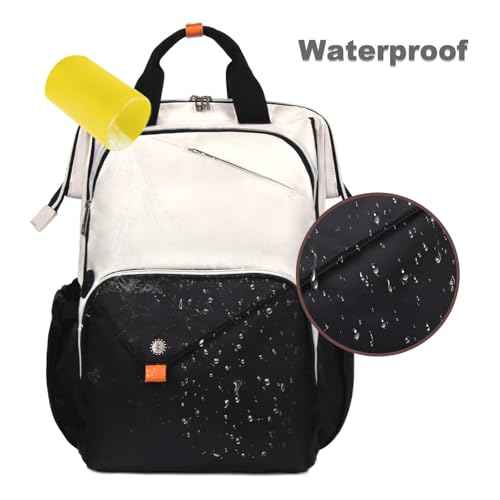Hap Tim Laptop Backpack for Men, Women, Travel, Work, Nurse, Teacher, Khaki Black (7651-BH)