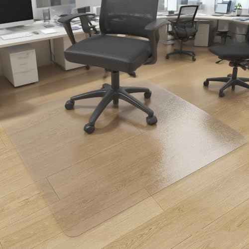 Clear Chair Mat, Tydle 36" x 48" Office Chair Mat for Hard Floors, Plastic Floor Mat for Gaming Chairs, Non-Slip Vinyl Floor Protector Rolling Computer Desk Mat for Home Office (Clear)