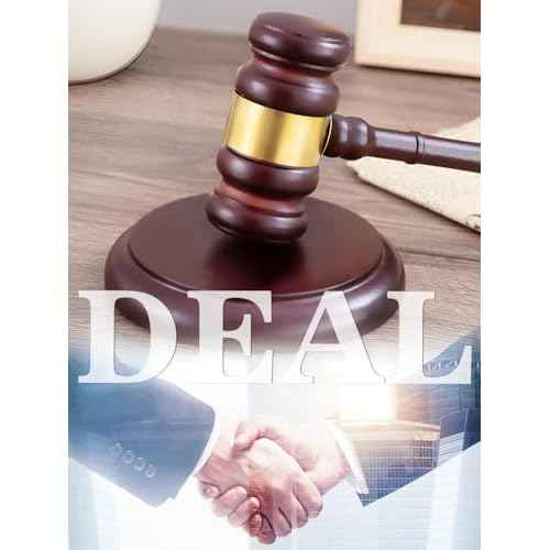 Perfect Desk Accessory, Wooden Gavel and Sound Block Set for Lawyers, Judges, Chairmen of The Board Auction, Club Presidents