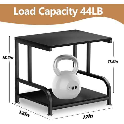bealy 2-Tier Printer Desk Stand, Desktop Printer Stand Organizer, 3DPrinter Stand for Desk, Printer Shelf Desk Organization for Home,Office,Fax Machine,Scanner,17.3¡±D x 11.8¡±W x 15.7¡±H,Black
