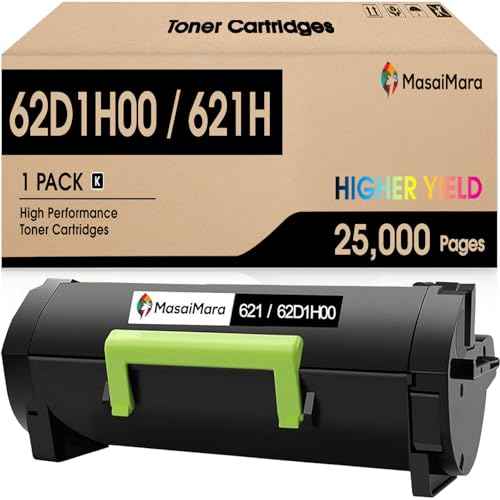 MasaiMara 62D1H00 621H Black Compatible Toner Cartridges for Lexmark MX710 MX711 MX810 MX811 MX812 MX710de MX710dhe MX711de MX711dhe MX711dthe MX810de MX810dfe MX810dme MX810dpe MX810dte Printer