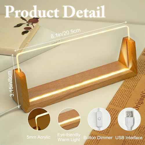 Custom Name Plate for Desk, Personalized Light Up Acrylic Desk Name Plate, Personalized Office Gifts for Boss Coworkers Teacher, Employee Appreciation GIfts, Office Decor for Women Men