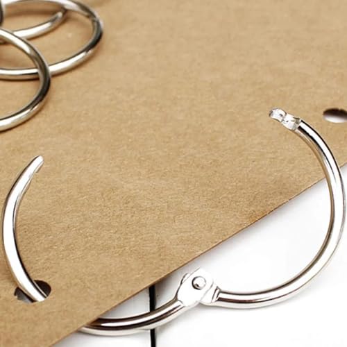 OWLKELA 30 Pcs Binder Rings 2 Inch Silver – Loose-Leaf Rings Set