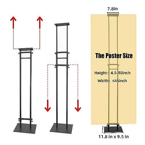 Poster Board Stand for Display, Heavy Duty Floor Sign Holder for Foam Board, Double Sided Display for Business Advertising (1Pack)