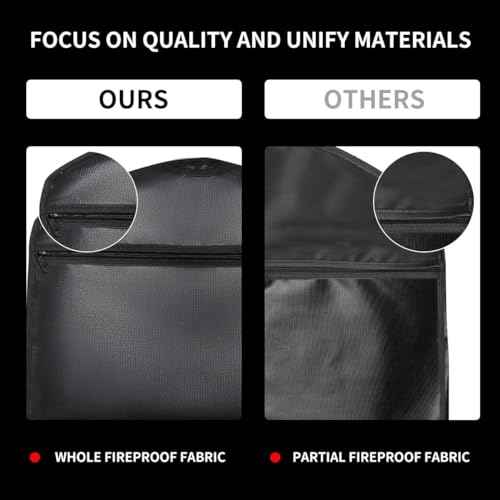 JUGREAT Fireproof Hanger Diversion Safe Bag with Lock, Hanger Safe for Valuables, Secret Safe Under Clothes with Compartment to Hide Items for Home or Travel Safe-2 Pack