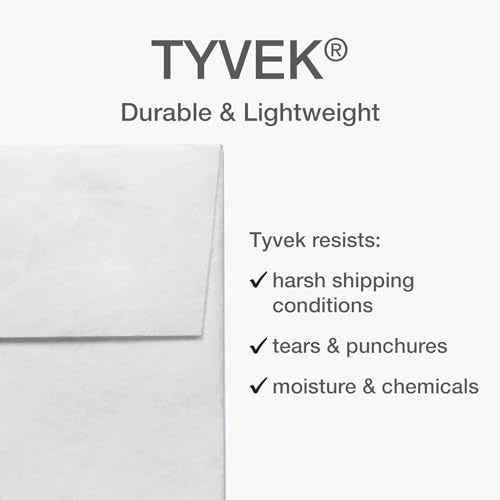 Columbian Self-Seal Mailers, Self-Sealing Envelopes, Made with DuPont Tyvek Material, 14 lb., Puncture, Tear and Moisture Resistant, White, 9" x 12", 100 per Box (1016969)