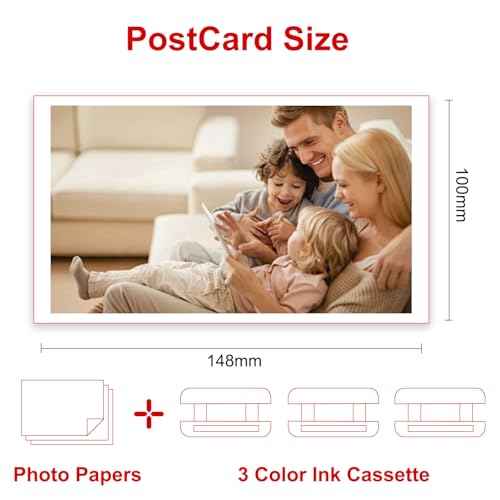 Compatible for Selphy KP-108IN KP108 3-Pack Color Ink Cartridges and 108 Sheets Paper Compatible for Canon Selphy CP1200 CP1000 CP910 CP900 CP810 Printer