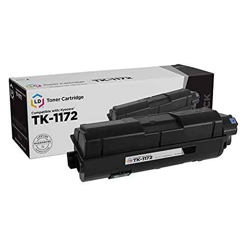 LD Compatible Toner Cartridge Replacement for Kyocera TK-1172 1T02S50US0 (Black)