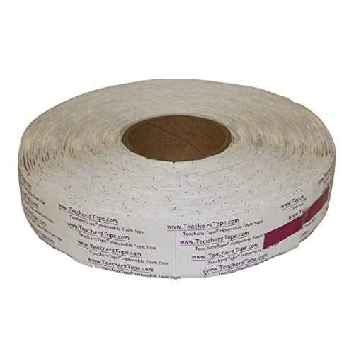 Teachers Tape¢â Bulk Pack (2000 Pieces per roll), Double-Sided Removable Foam Tape for Wall Mounting