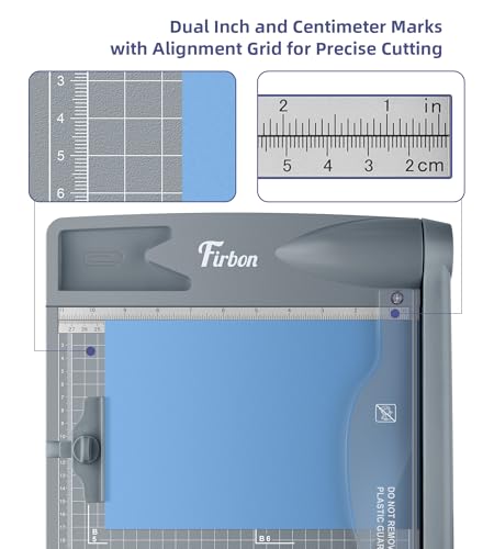 Firbon 12 Inch Heavy-Duty Paper Cutter Guillotine Trimmer Gray