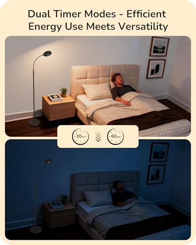 EDISHINE Black LED Floor Lamp 1300LM Bright Reading & Dimmable Modern Lamp