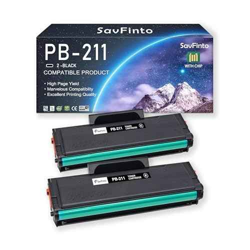 PB-211 PB211 Toner Cartridge Replacement for Pantum P2502W PB-211E PB211EV Toner for Pantum P2500W P2502W P2200 M6500NW M6550NW M6552NW M6600NW M6602NW (Black, 2-Pack)